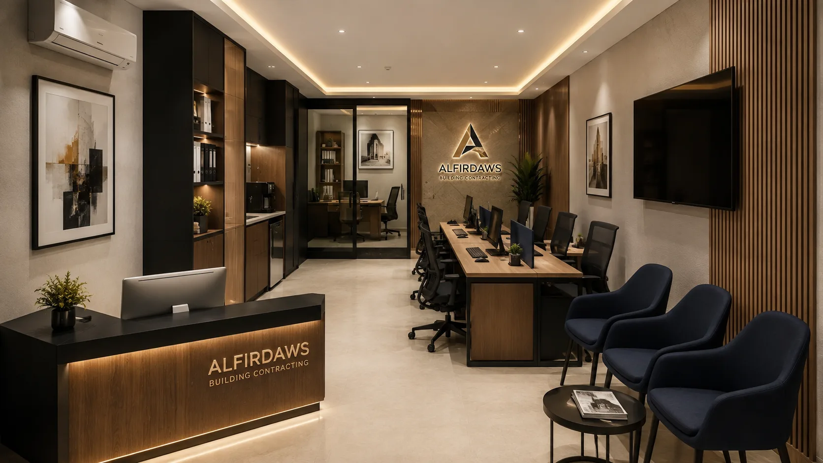 Alfirdaws office interior design